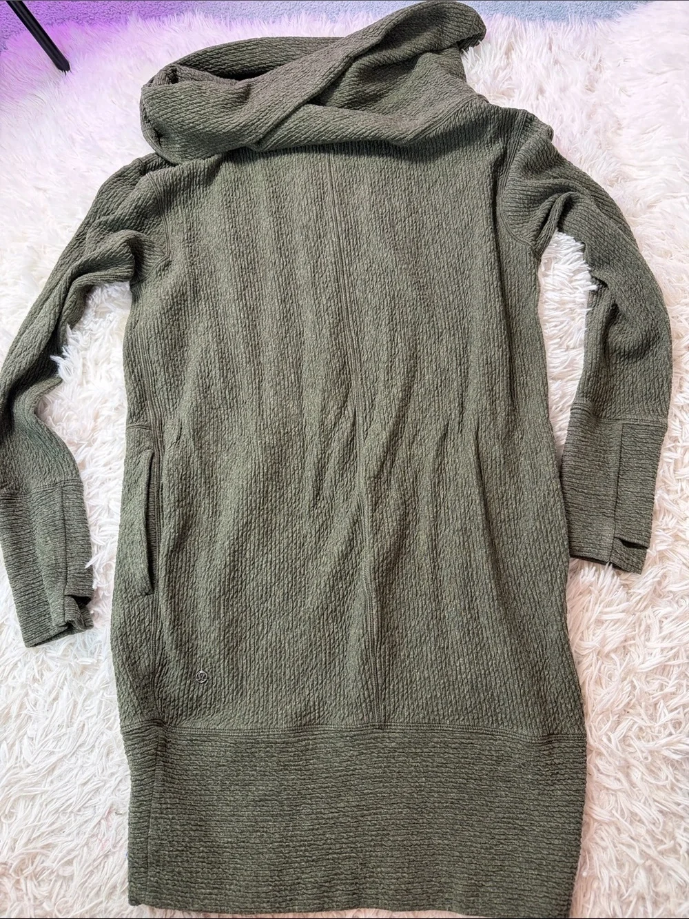 Lululemon Along the Way Dress Heathered Dark Olive